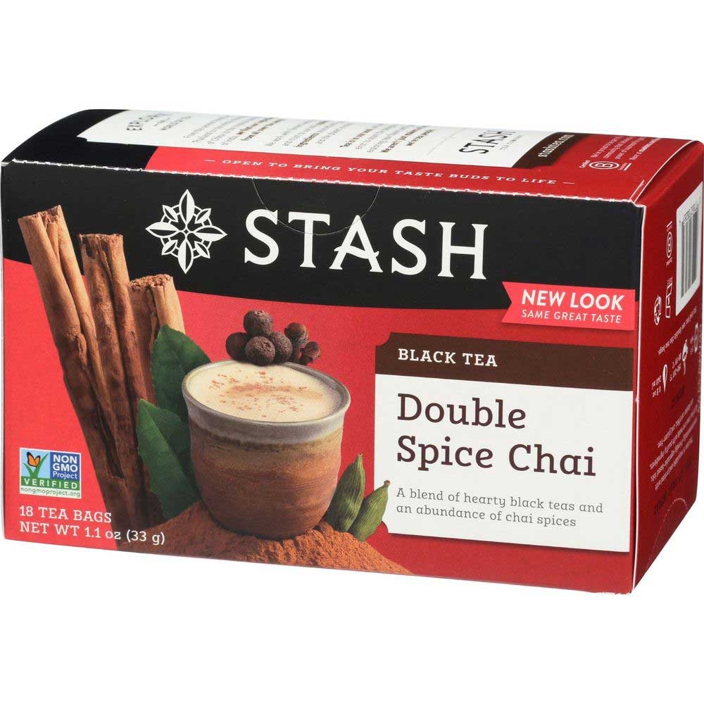 Stash Double Spice Chai Black Tea, 18 tea bags per pack -- 6 packs per case