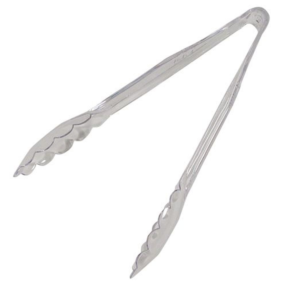 Carlisle 410907 Carly Polycarbonate Clear Utility Tong, 8.75 inch