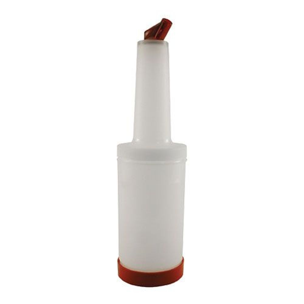 Carlisle PS601N05 Store N Pour Polyethylene Red Cocktail Pourer, 1 Quart Capacity