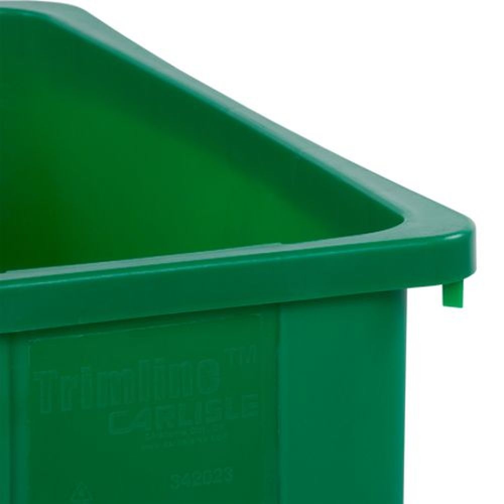 Carlisle 34202309 Trimline Polyethylene Green Rectangle Waste Container, 23 Gallon Capacity