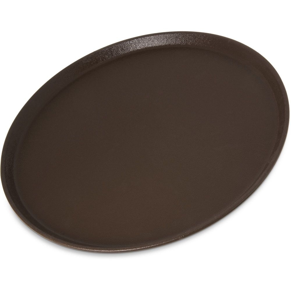 Carlisle 1600GR2076 GripLite Polypropylene 2 Round Brown Serving Tray, 16 inch