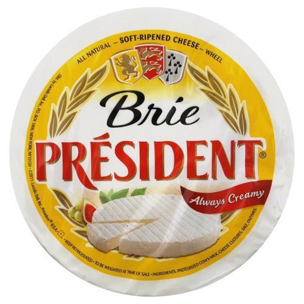 President Plain Brie Cheese, 6.2 Pound