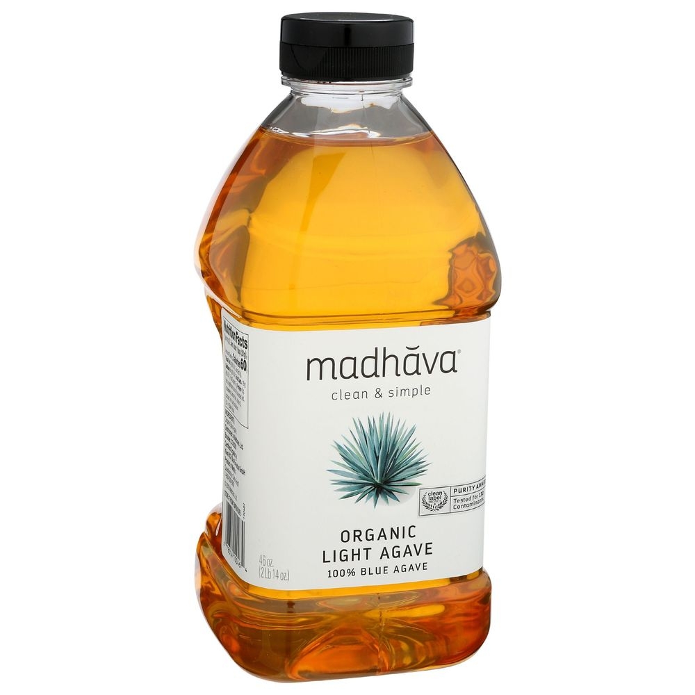 Madhava Organic Golden Light Blue Agave, 46 Ounce -- 4 per case