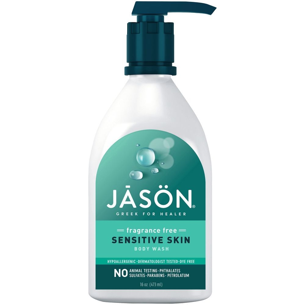 Jason Fragrance Free Sensitive Skin Body Wash, 16 Fluid Ounce
