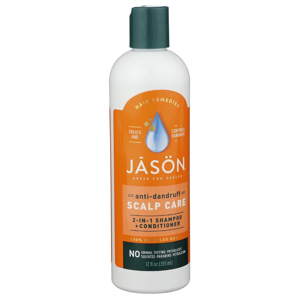 Jason Anti-Dandruff Scalp Care 2 in 1 Shampoo Plus Conditioner, 12 Ounce