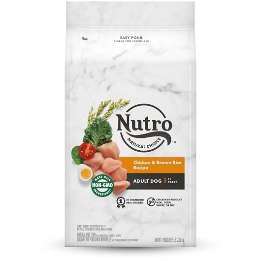 Nutro Complete Adult Chicken Brown Rice Oatmeal Dry Dog Food, 5 Pound -- 3 per case