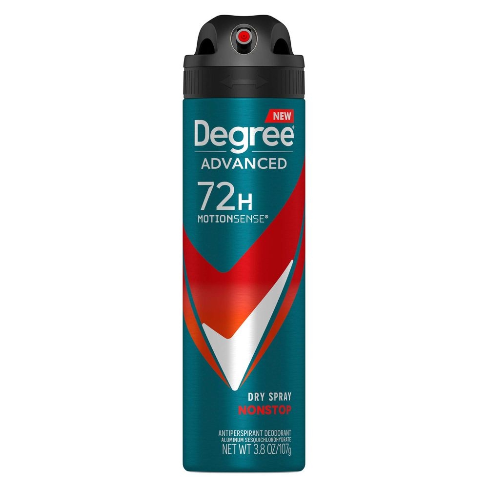 Degree Men Nonstop Fruit Leather and Wood Antiperspirant Deodorant Dry Spray, 3.8 Ounce -- 12 per case