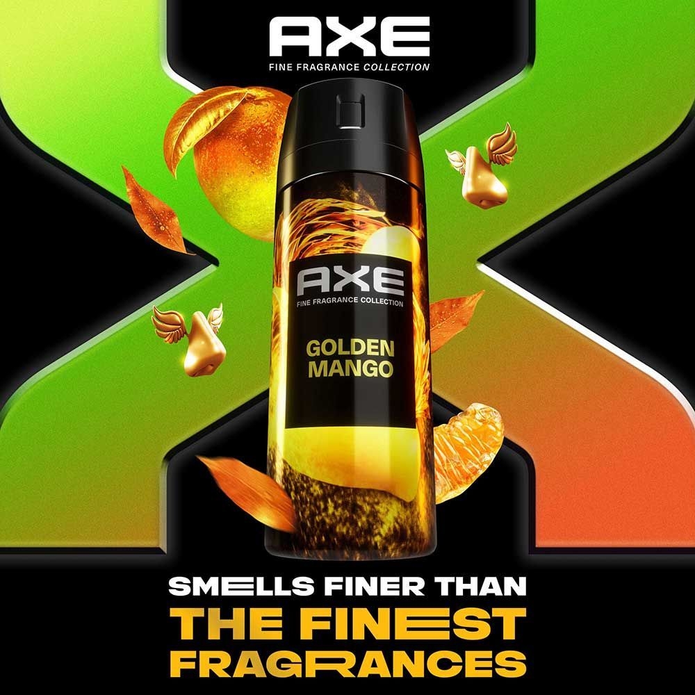 Axe Fine Fragrance Collection Golden Mango Premium Deodorant Body Spray for Men, 4 Ounce -- 12 per case