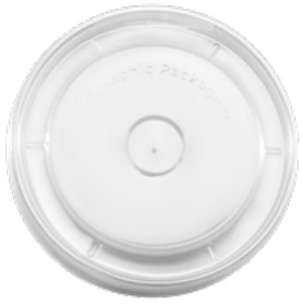 Graphic Packaging Flat Clear Plastic Lid Only - 50 count per pack -- 20 packs per case