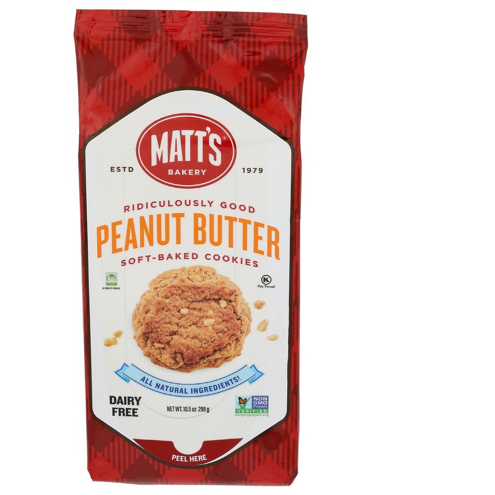 Matts Bakery Peanut Butter Soft Baked Cookies, 10.5 Ounce -- 6 per case
