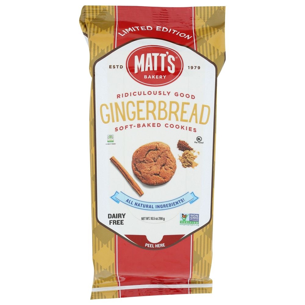 Matts Bakery Gingerbread Cookies, 10.5 Ounce -- 6 per case