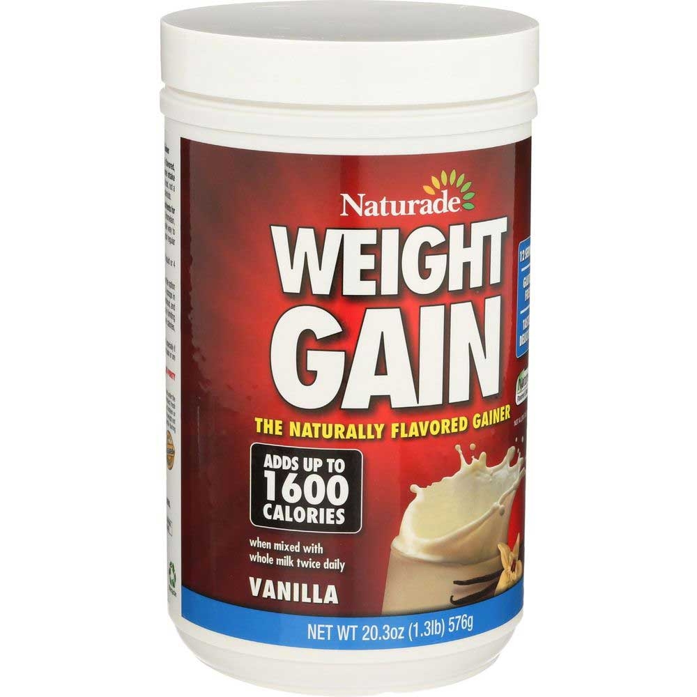 Naturade Vanilla Weight Gain Instant Nutrition Drink Mix, 20.3 Ounce