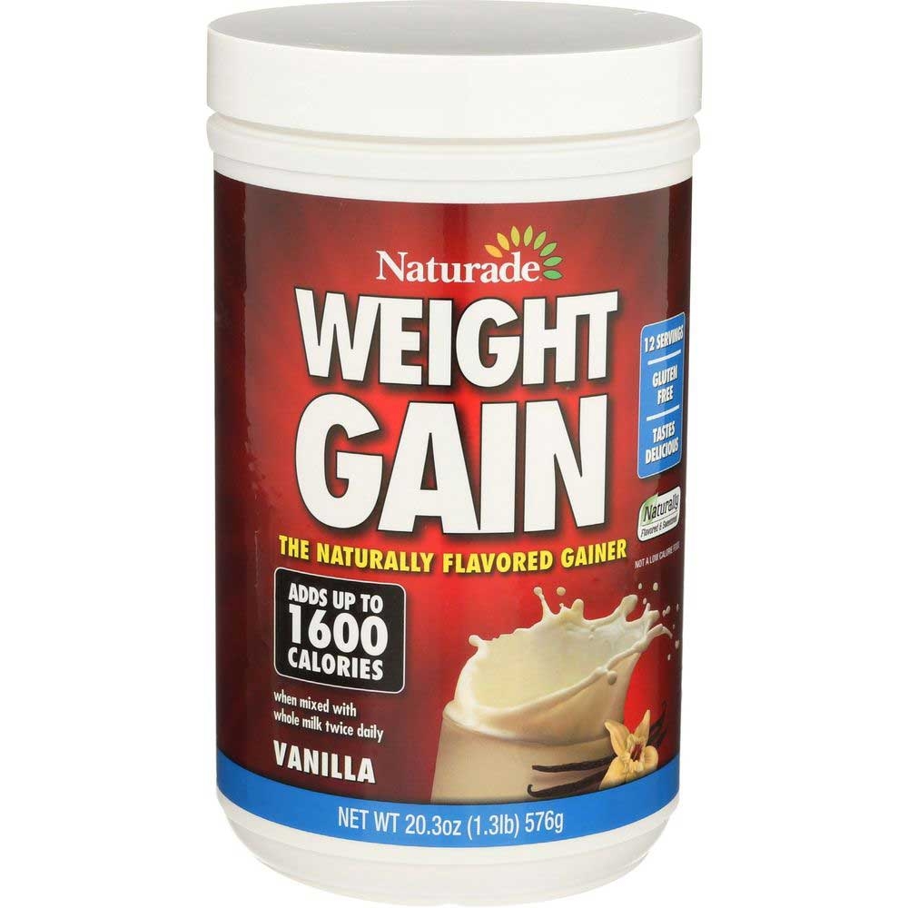Naturade Vanilla Weight Gain Instant Nutrition Drink Mix, 20.3 Ounce
