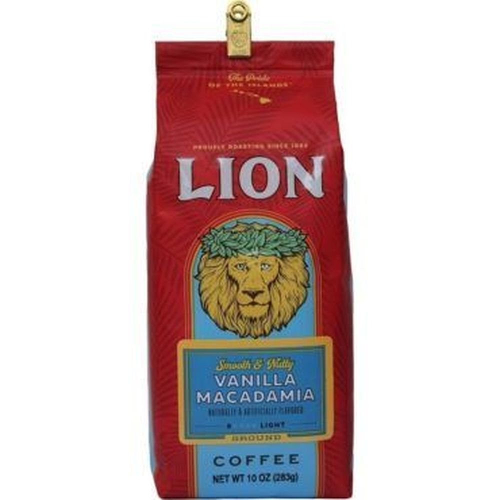Lion Vanilla Macadamia Flavor Ground Coffee, 10 Ounce -- 6 per case