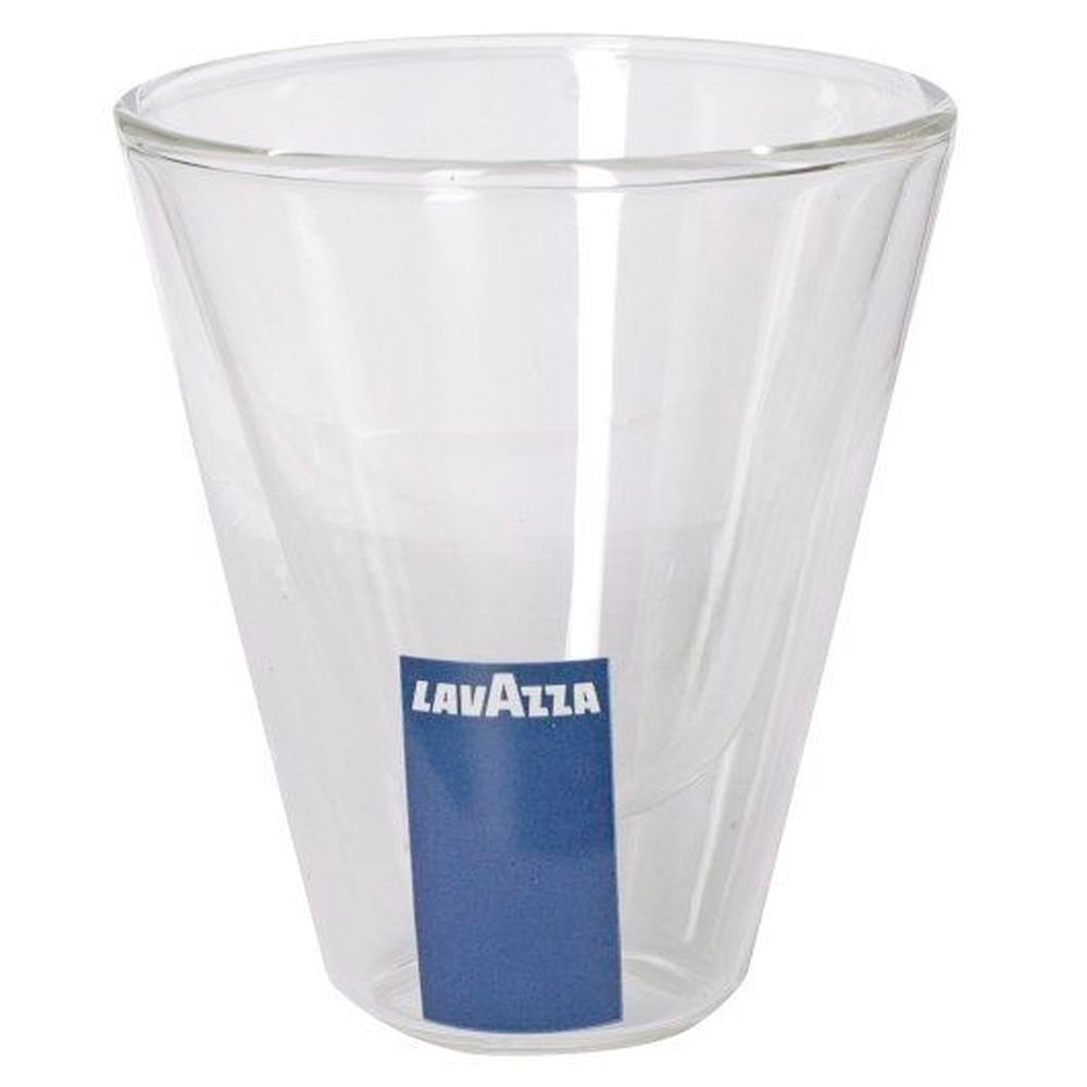 Lavazza 140 Milliliter Double Wall Glass Cup, 6 count