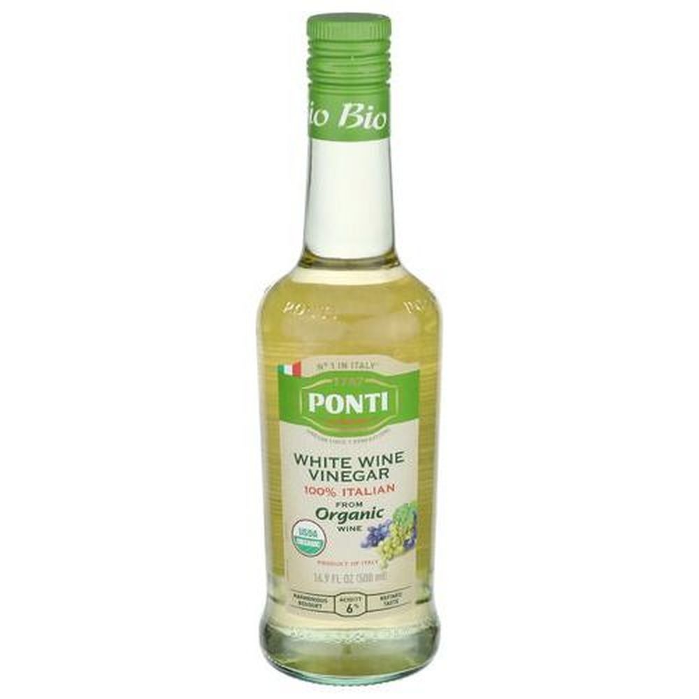 Ponti Organic 100 Percent White Wine Vinegar, 16.9 Fluid Ounce -- 6 per case