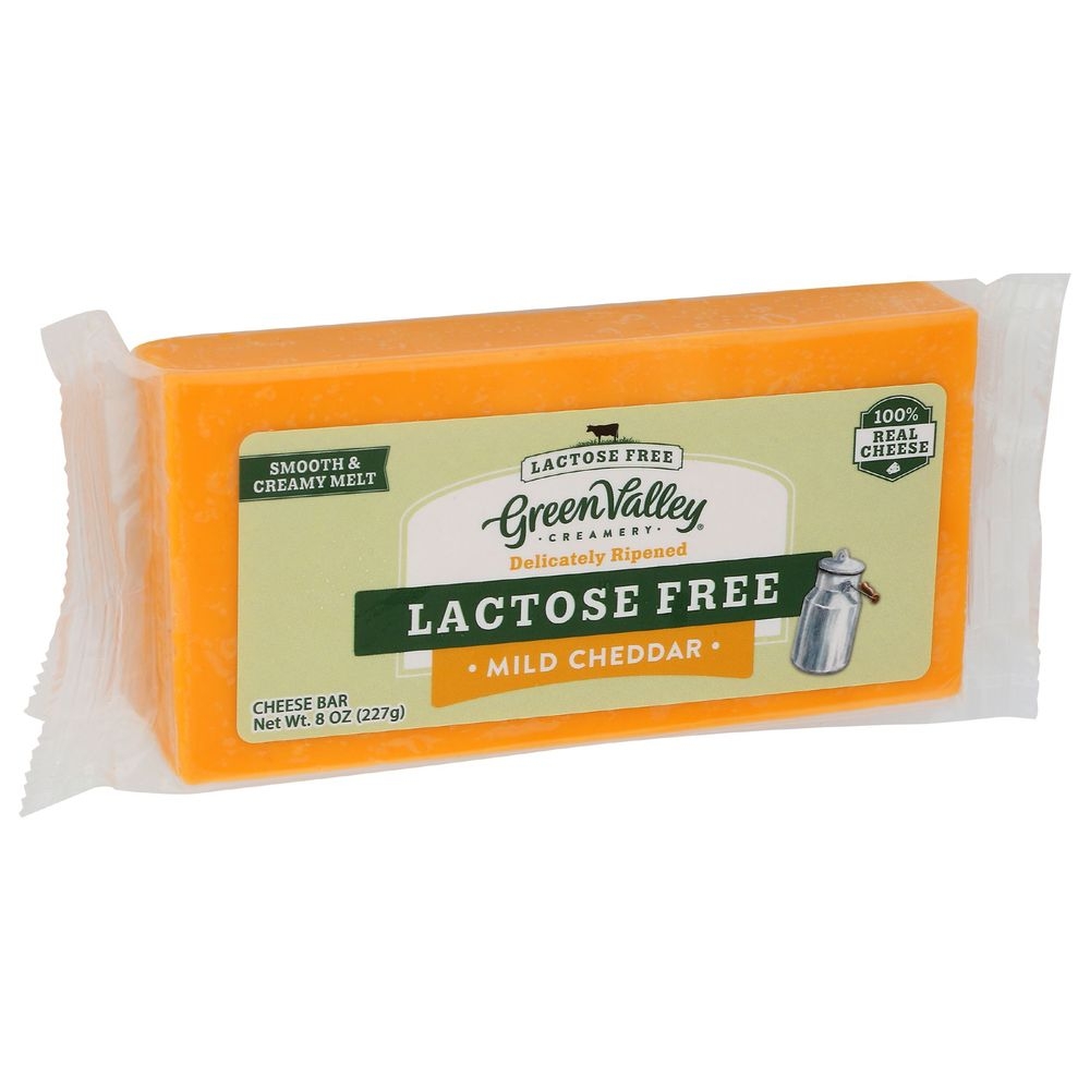 Green Valley Creamery Lactose Free Mild Cheddar Cheese Bar, 8 Ounce -- 12 per case