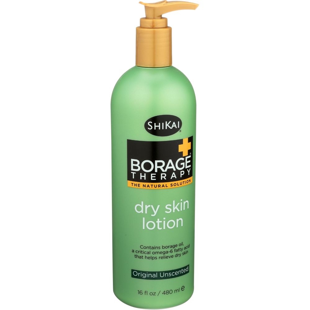 Shikai Borage Therapy Original Unscented Dry Skin Hand and Body Lotion, 16 Ounce