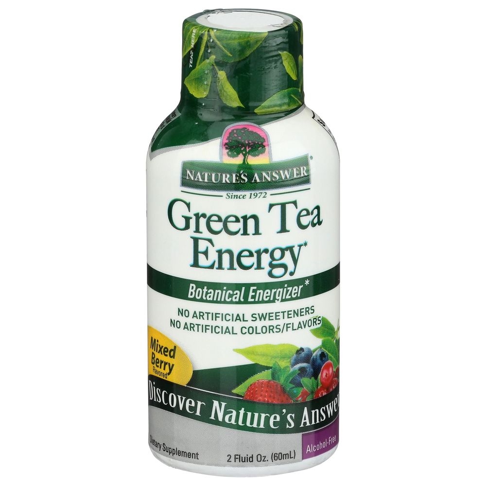 Natures Answer Mixed Berry Green Tea Energy Shot, 2 Fluid Ounce -- 12 per case
