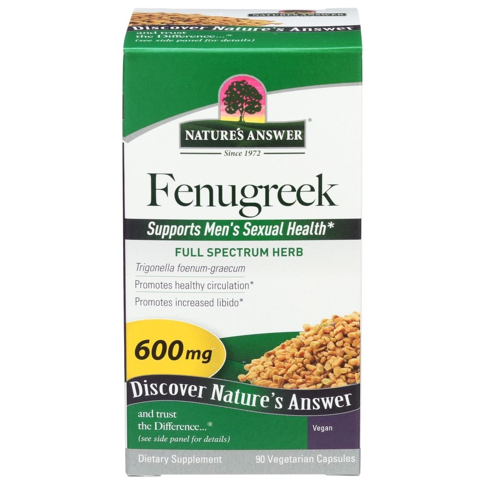 Natures Answer Fenugreek Seed Capsules, 90 count
