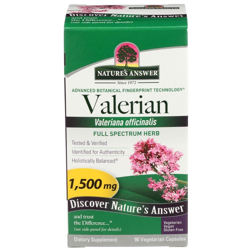 Natures Answer Organic Valerian Root Vegetarian Capsules, 90 count