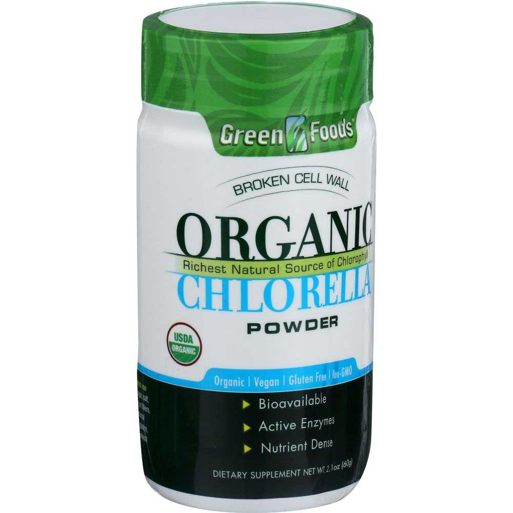 Green Foods Organic Chlorella Powder, 2.1 Ounce