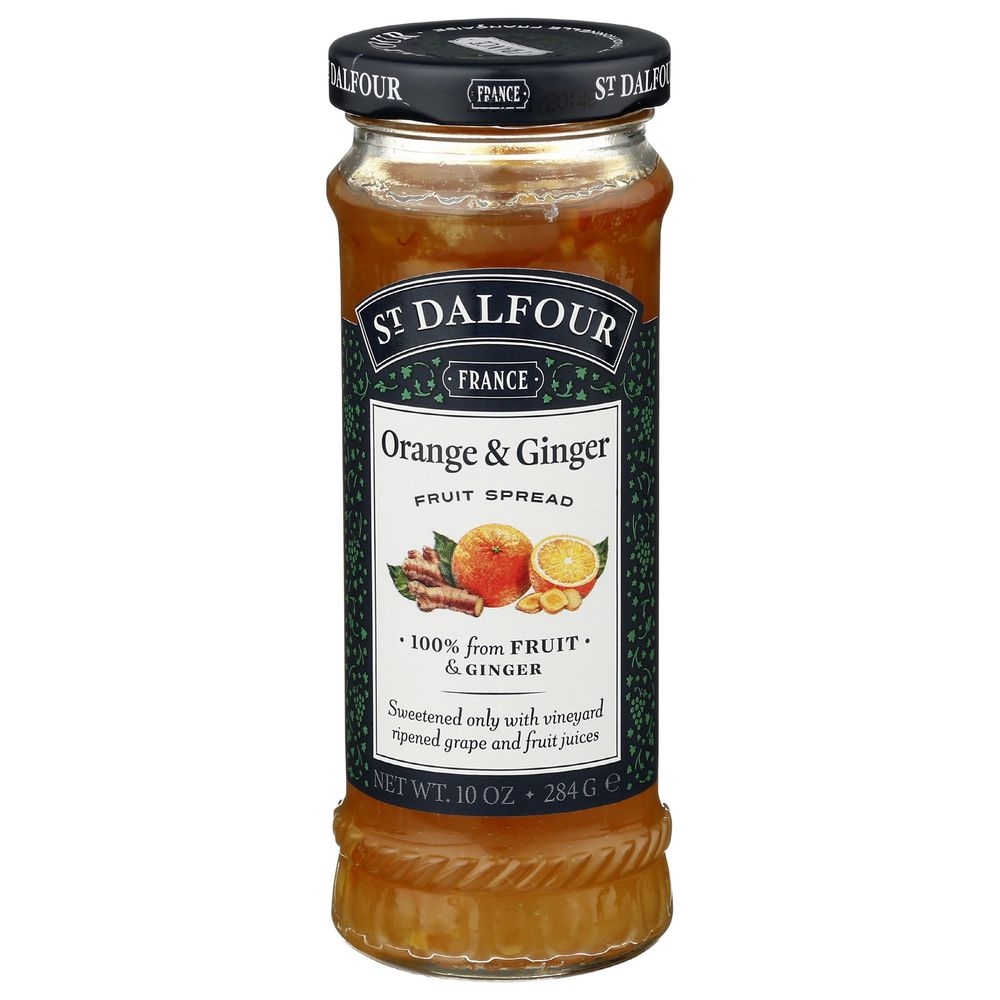 St Dalfour Orange and Ginger Fruit Spread, 10 Ounce -- 6 per case
