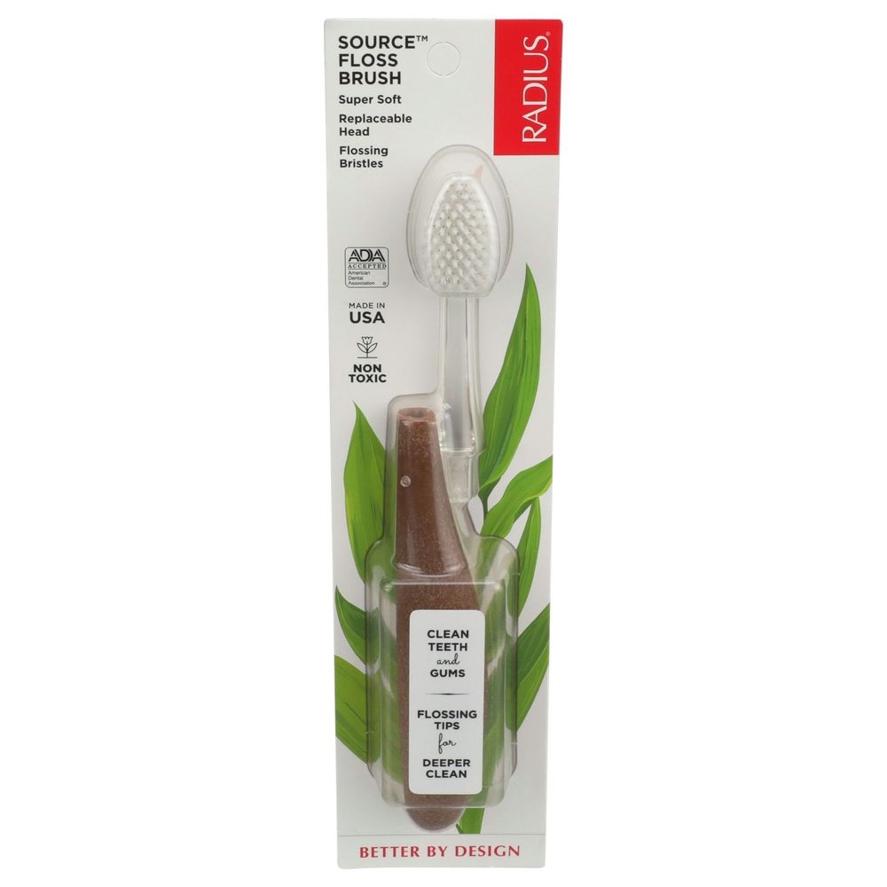 Radius Source Super Soft Floss Replacement Head Toothbrush -- 6 per case