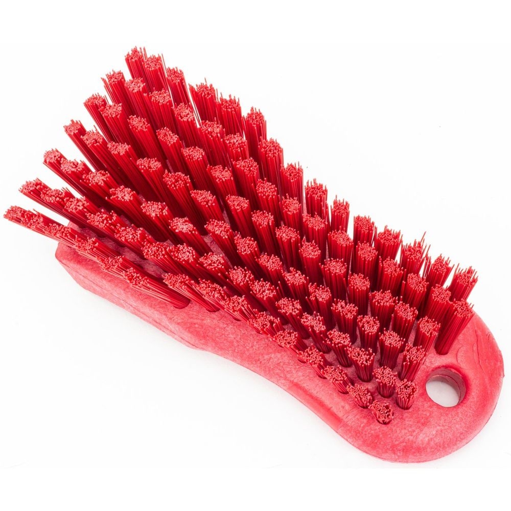 Carlisle 40521EC05 Sparta Polypropylene Red Cutting Board Brush, 6 inch Length