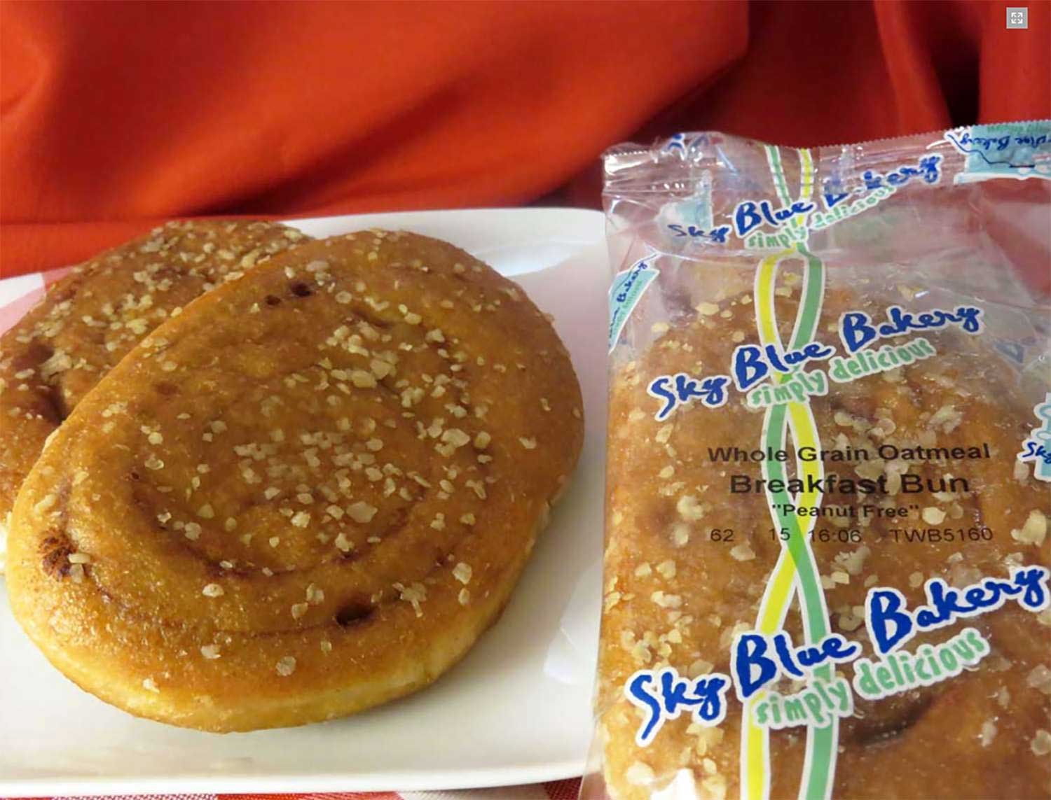 Sky Blue Foods Whole Grain Oatmeal Breakfast Bun, 2.6 Ounce -- 60 per case