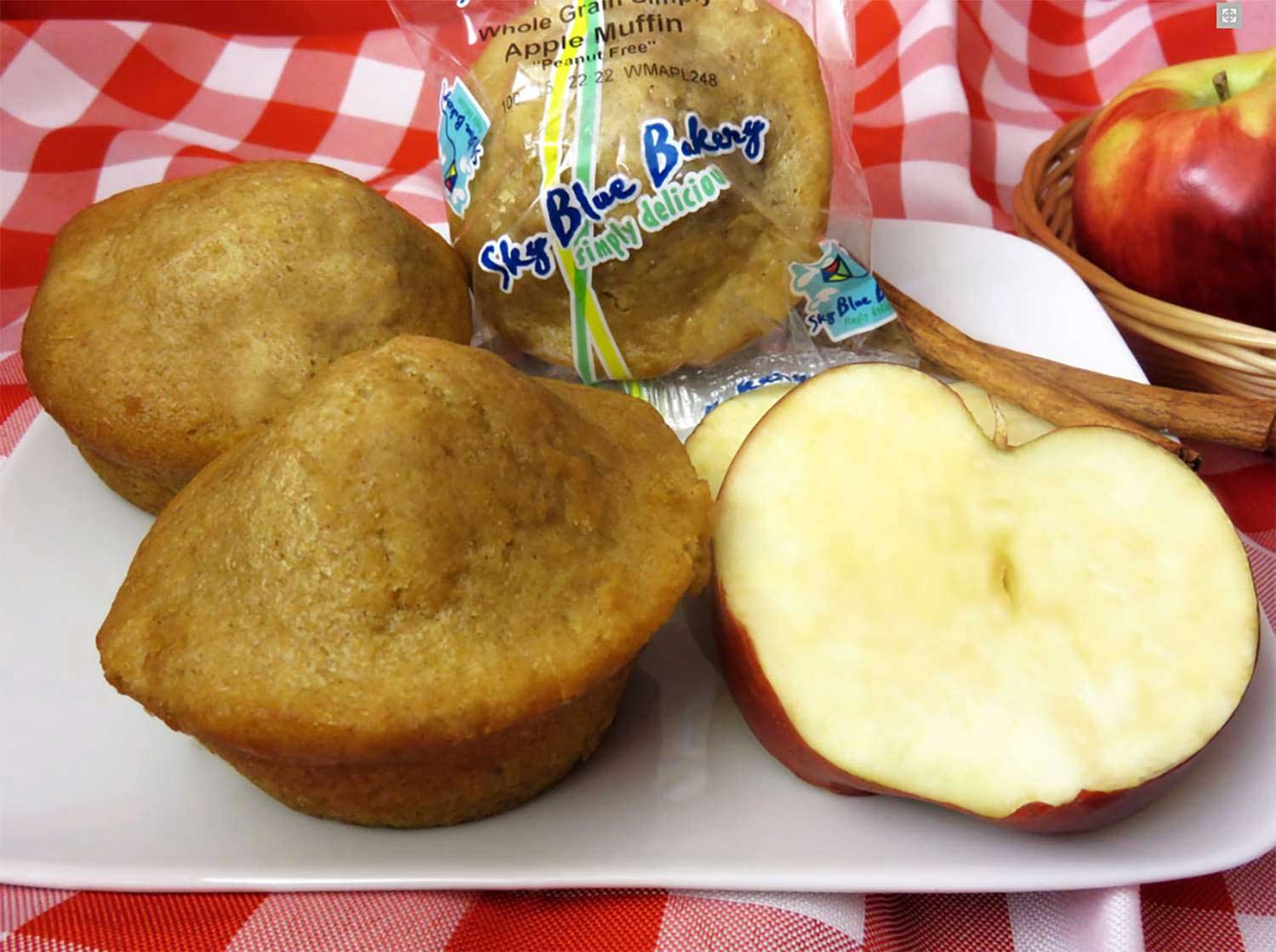 Sky Blue Foods Whole Grain Simply Apple Mini Muffin, 1.6 Ounce -- 96 per case