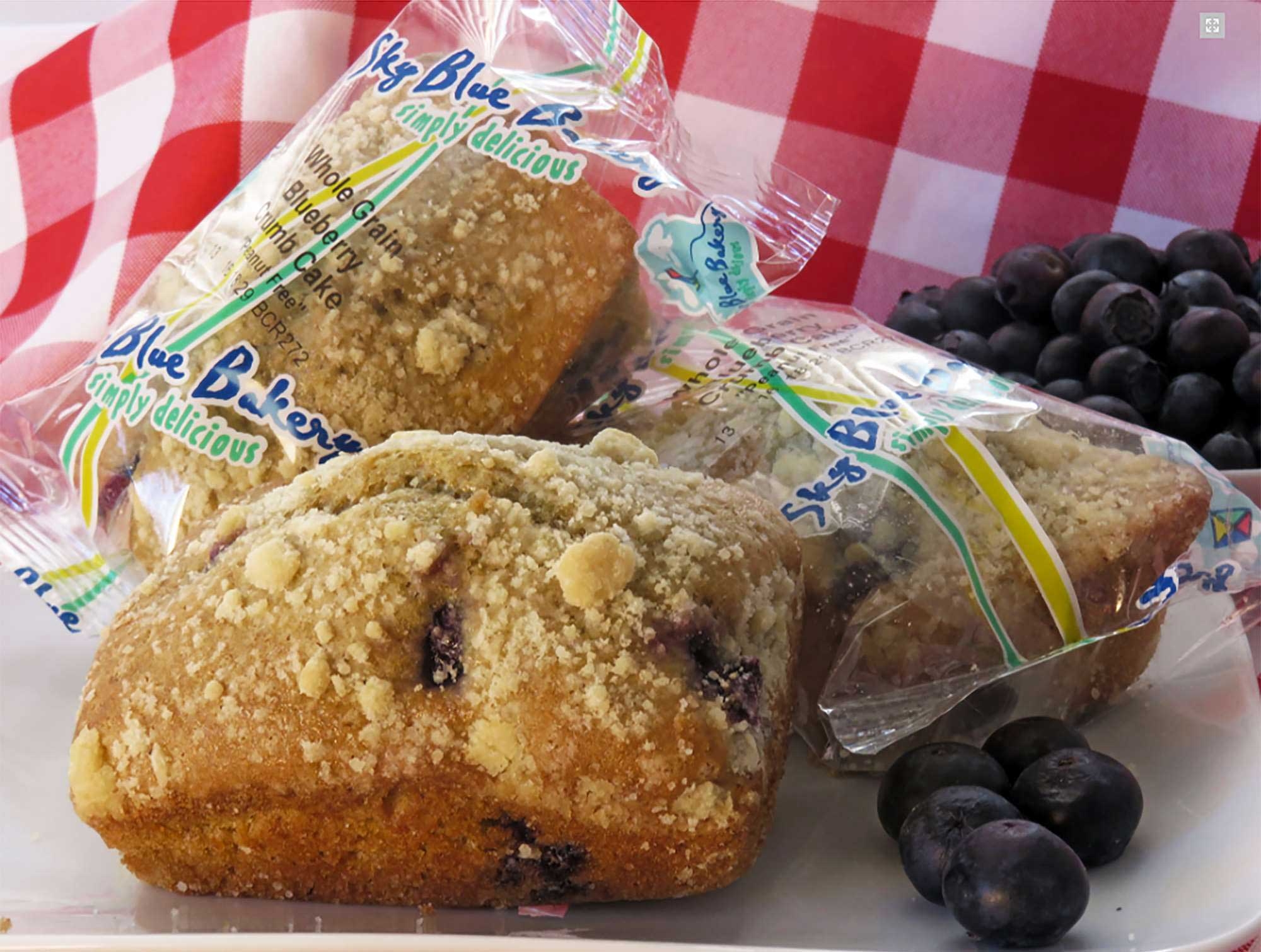 Sky Blue Foods Whole Grain Blueberry Crumb Loaf, 3 Ounce -- 72 per case