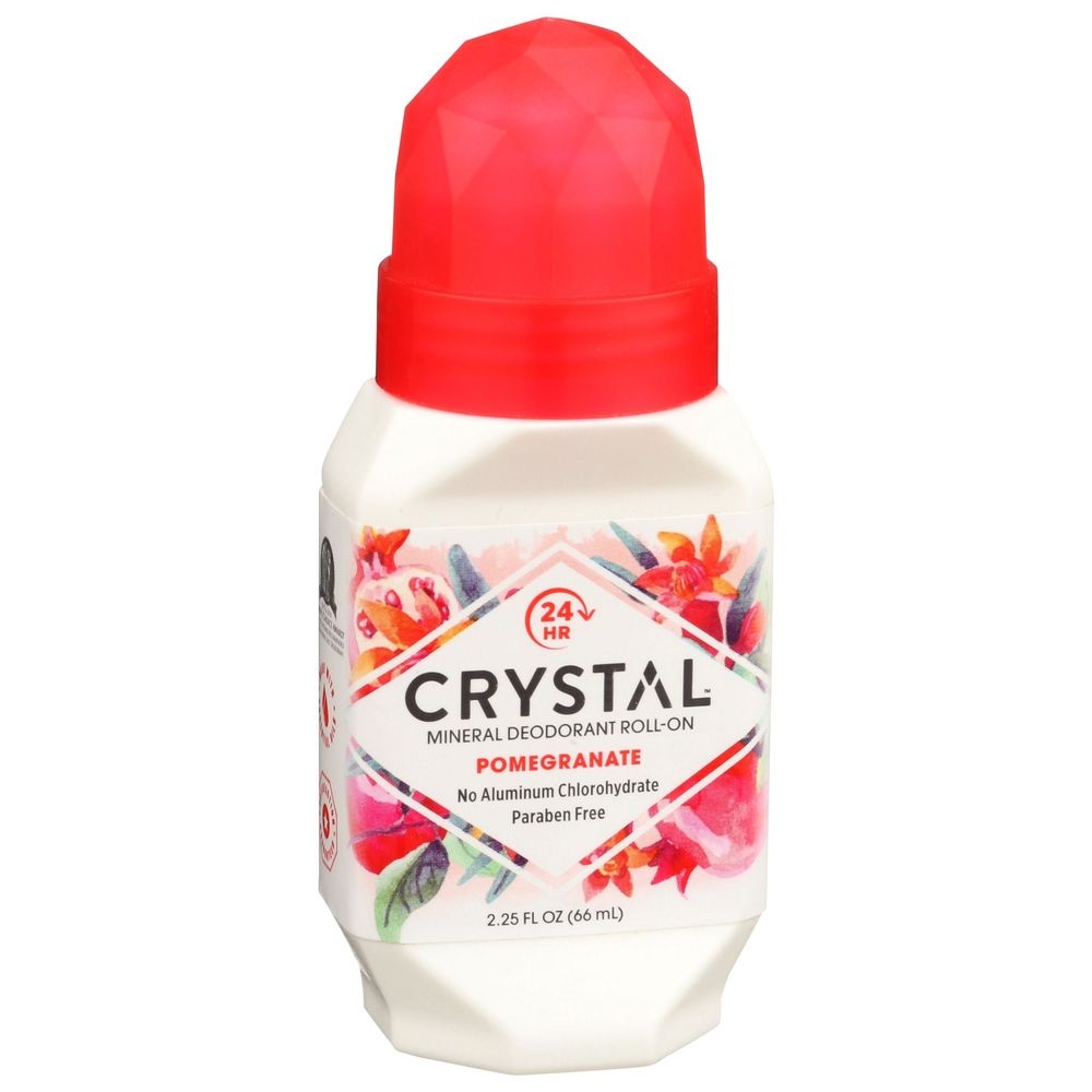 Crystal Body Deodorant Pomegranate Mineral Deodorant Roll-On, 2.25 Ounce
