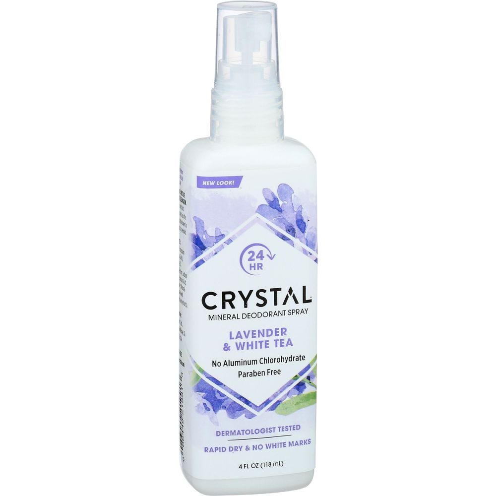 Crystal Body Deodorant Lavender and White Tea Mineral Deodorant Spray, 4 Ounce