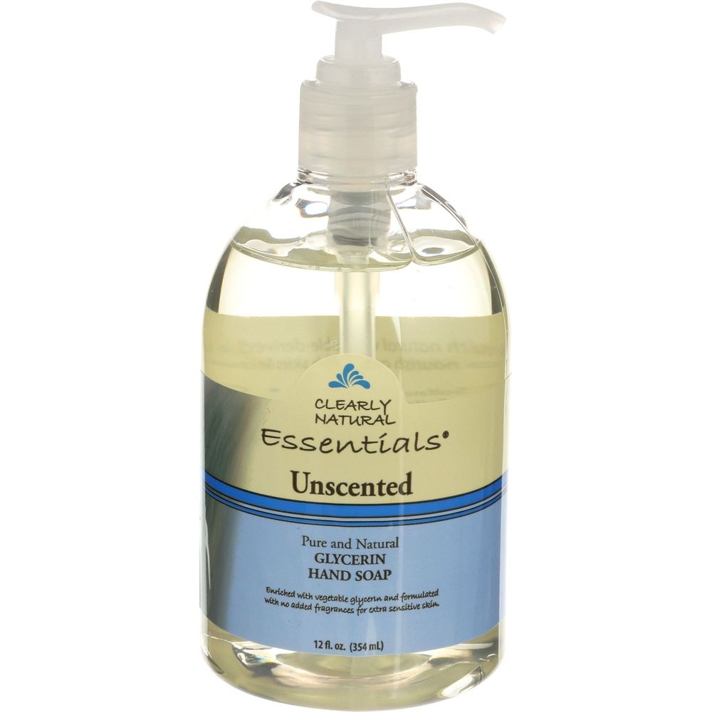 Clearly Natural Essentials Unscented Pure and Natural Glycerine Hand Soap, 12 Ounce -- 3 per case