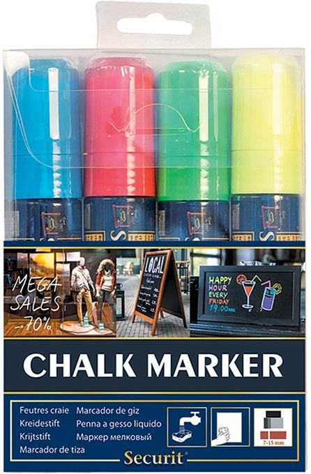 American Metalcraft Assorted Colors Big Tip Chalk Markers