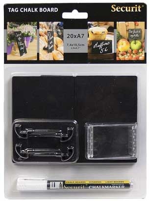 American Metalcraft Plastic Medium Black Mini Water Based Chalk Card, 4 x 3 inch
