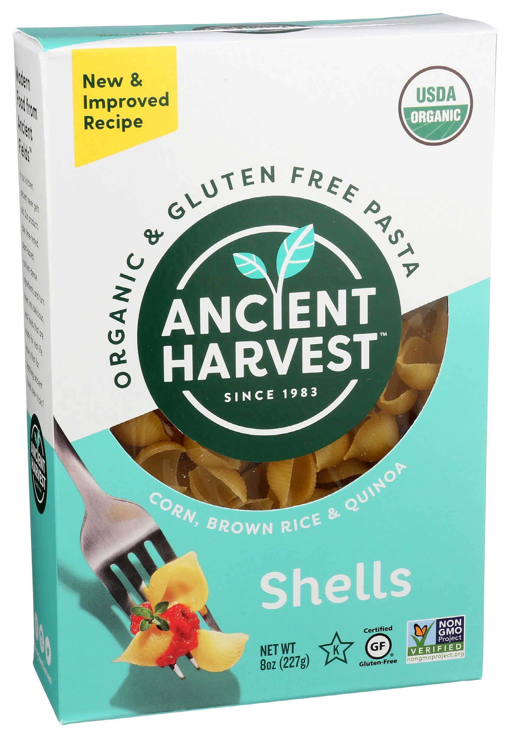 Ancient Harvest Gluten Free Pasta Shells, 8 Ounce -- 12 per case