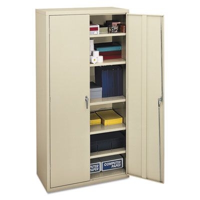 HON Assembled Storage Cabinet, 36w x 18-1/4d x 71-3/4h, Putty