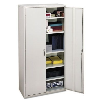 HON Assembled Storage Cabinet, 36w x 18-1/4d x 71-3/4h, Light Gray