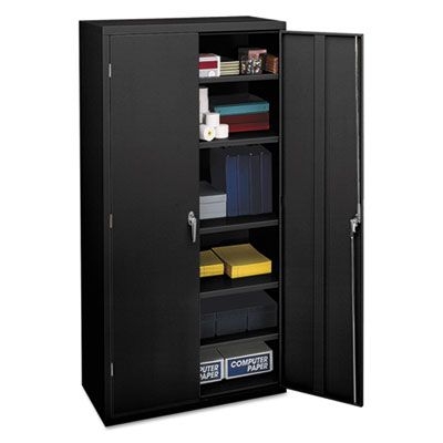 HON Assembled Storage Cabinet, 36w x 18-1/4d x 71-3/4h, Black