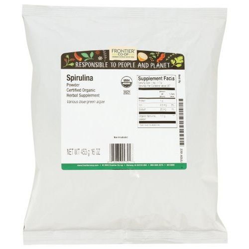 Frontier Organic Spirulina Powder, 16 Ounce