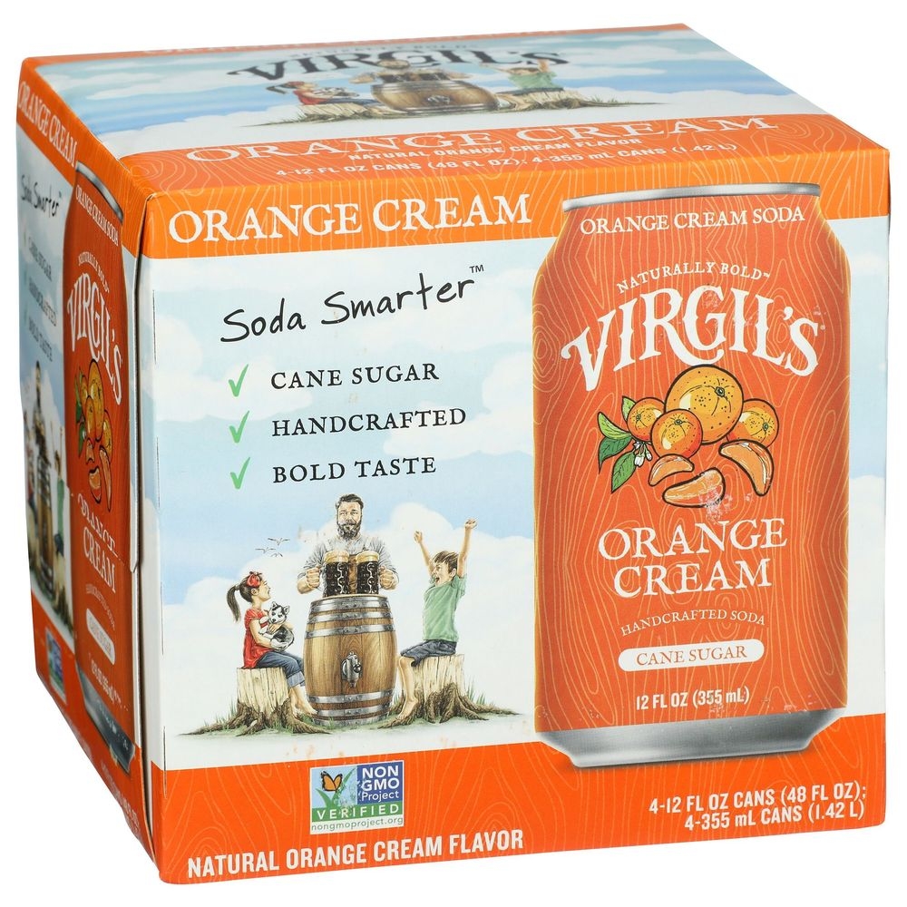 Virgils Orange Cream Soda, 12 Fluid Ounce -- 24 per case