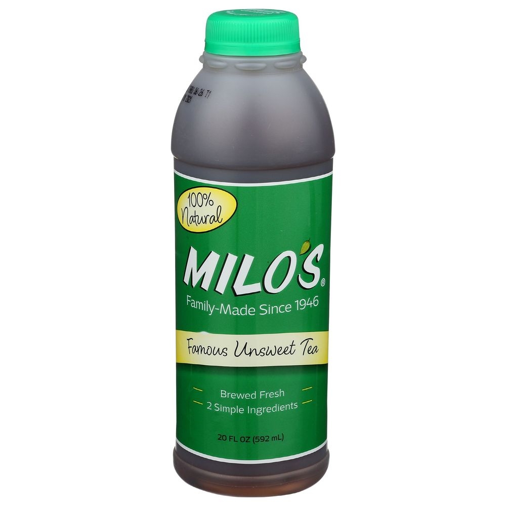 Milos Famous Unsweetened Tea, 20 Fluid Ounce -- 6 per case.