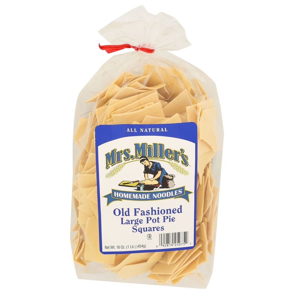 Mrs Millers Old Fashioned Large Pot Pie Squares Noodles, 16 Ounce -- 6 per case