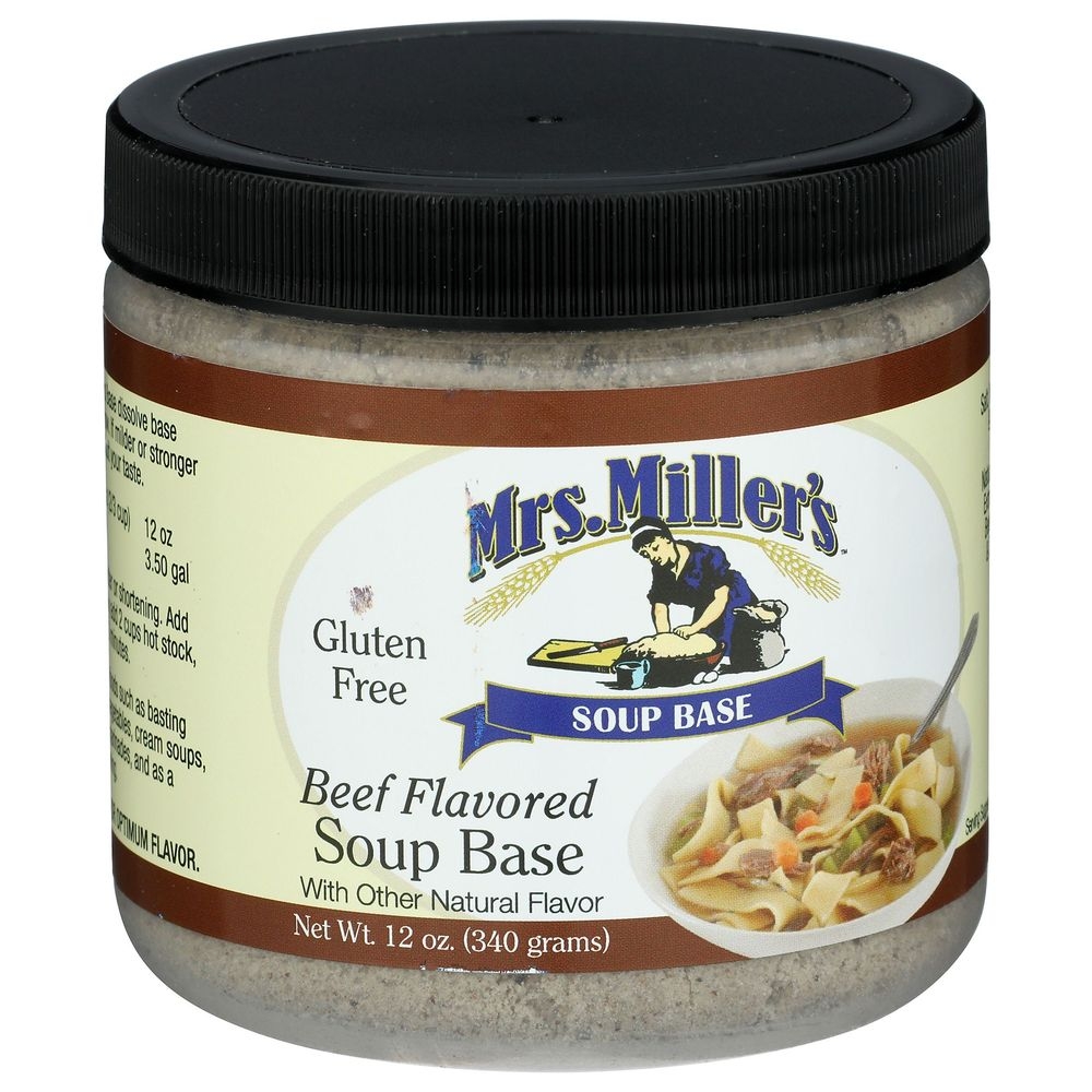 Mrs Millers Beef Flavored Soup Base, 12 Ounce -- 6 per case