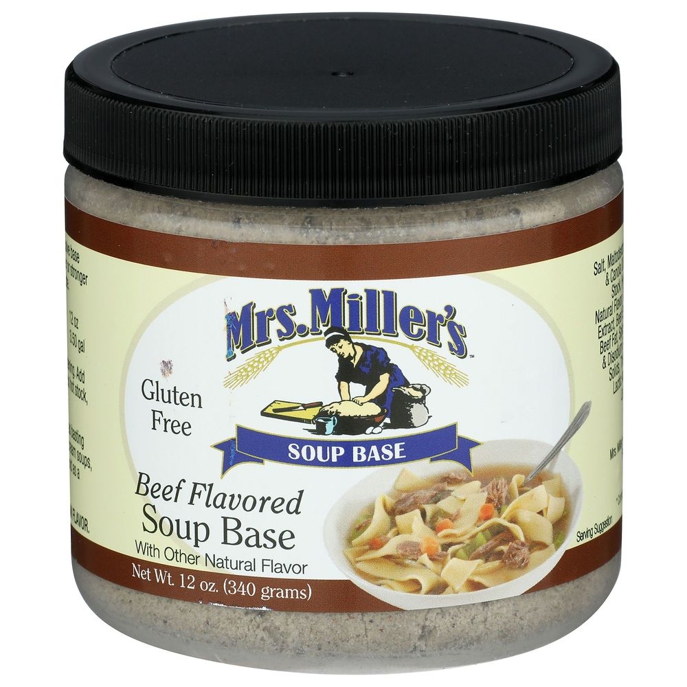 Mrs Millers Beef Flavored Soup Base, 12 Ounce -- 6 per case