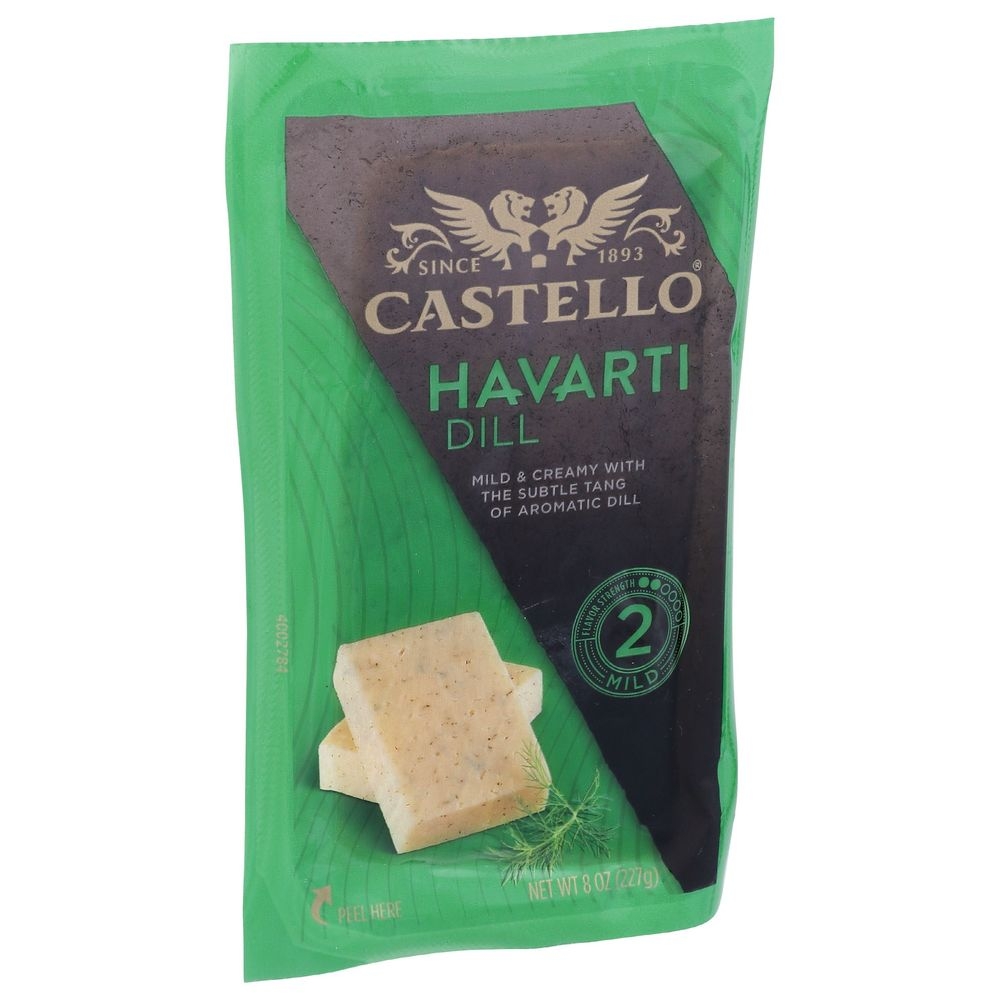 Castello Creamy Havarti Cheese with Dill, 8 Ounce -- 12 per case