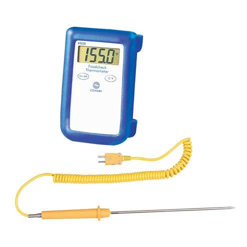 Comark Type K Thermocouple Thermometer and Penetration Probe, 8 inch Tip