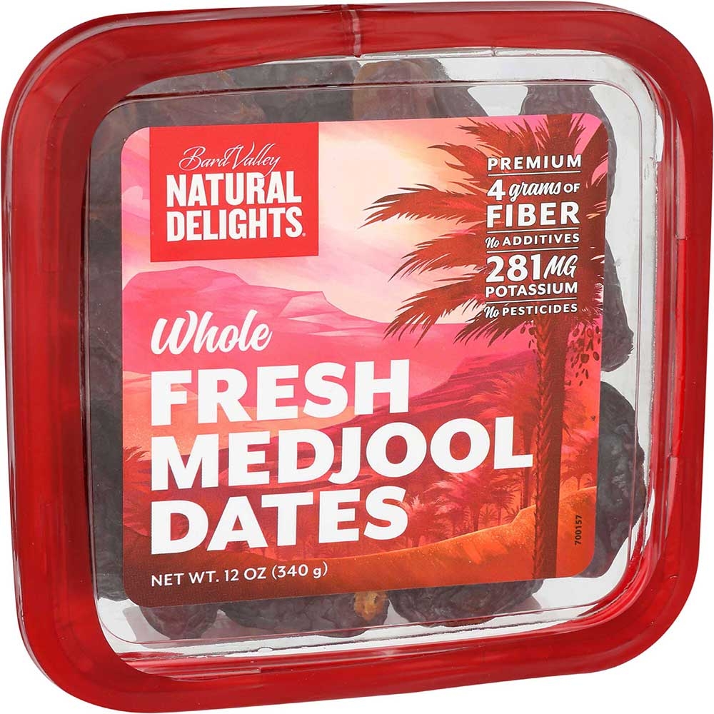 Bard Valley Natural Delights Whole Fresh Medjool Dates, 12 Ounce -- 12 per case